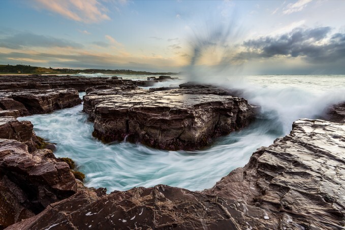 Minimalist Seascape, Kiama Surf coastal Sunrise, Australia